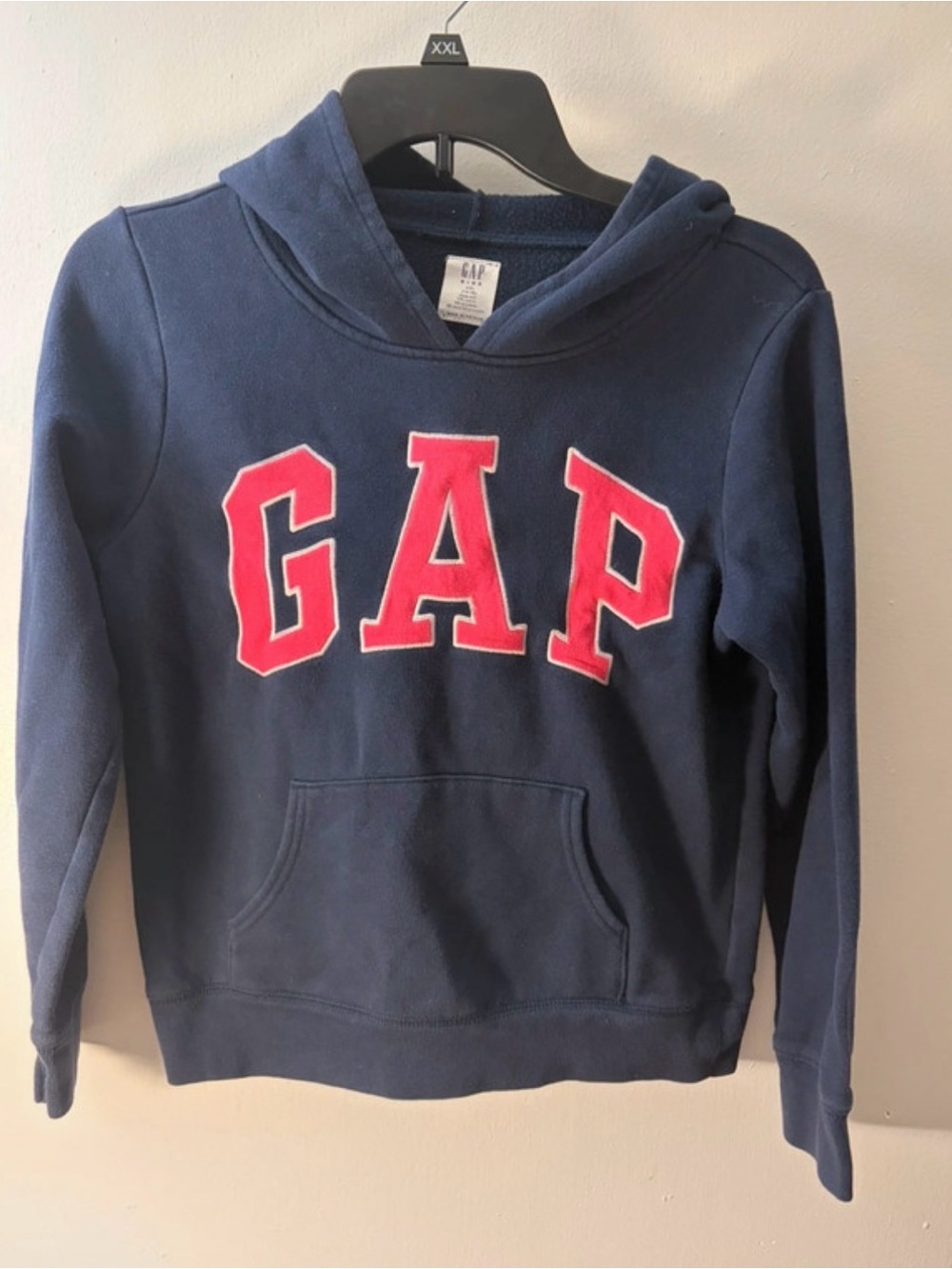 GAP Navy Hoodie with Hot Pink Logo Letters